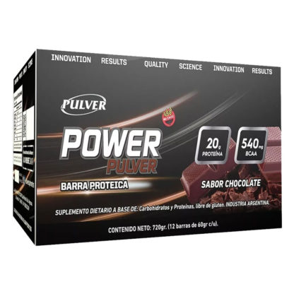 Power Pulver Barras Proteicas Caja 12 Unidades (Chocolate)
