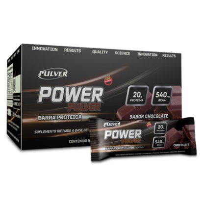 Power Pulver Barras Proteicas Caja 12 Unidades (Chocolate) - Image 2