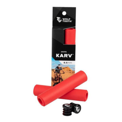 Puños Grip Wolf Tooth KARV Silicona 6.5mm (Rojos) - Image 2