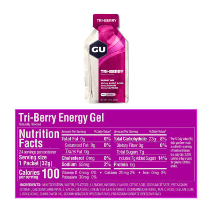 Gu Energy Gel (Tri-Berry - 20mg Cafeína) - Image 2