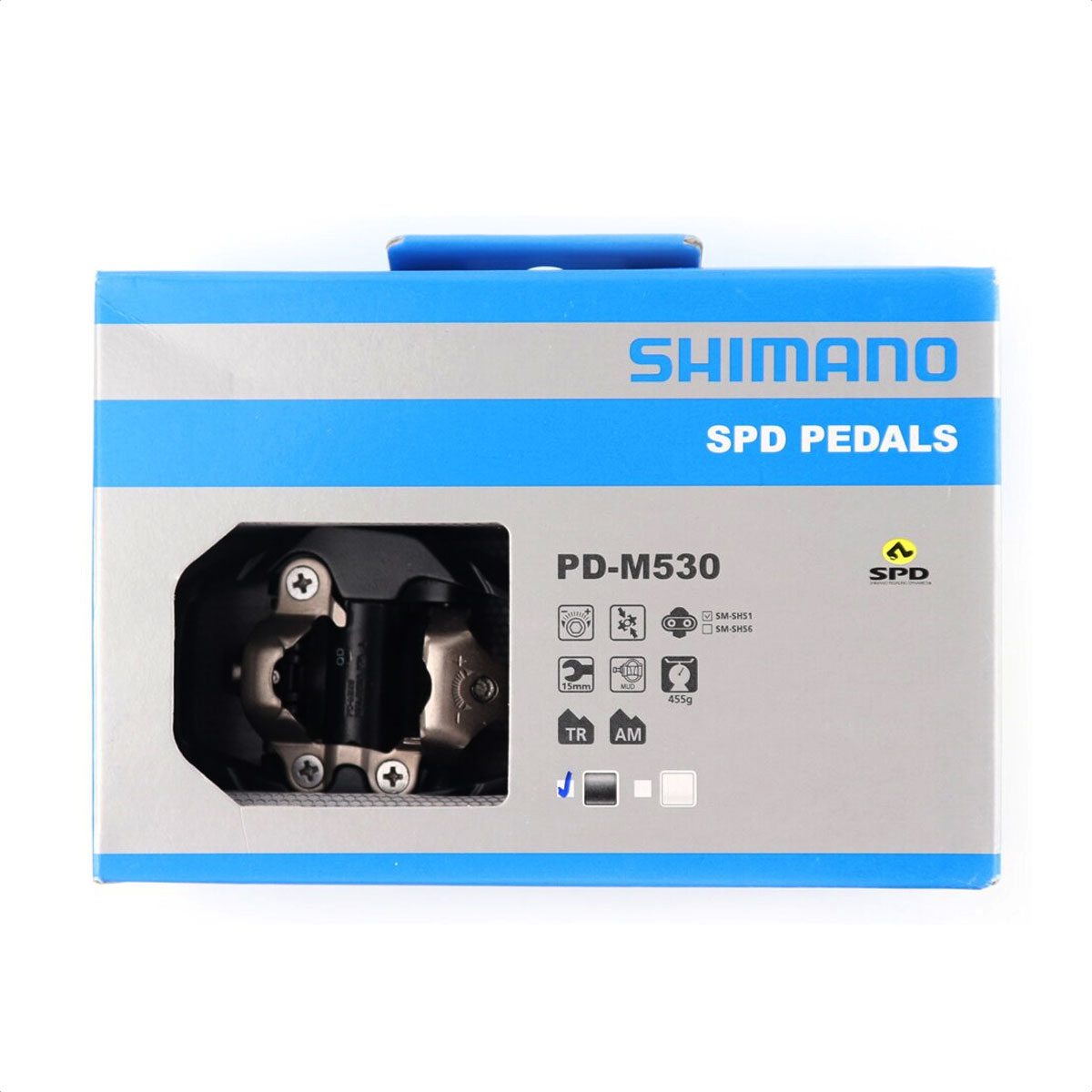 Pedales para MTB Shimano PD-M530 color negro, con Calas