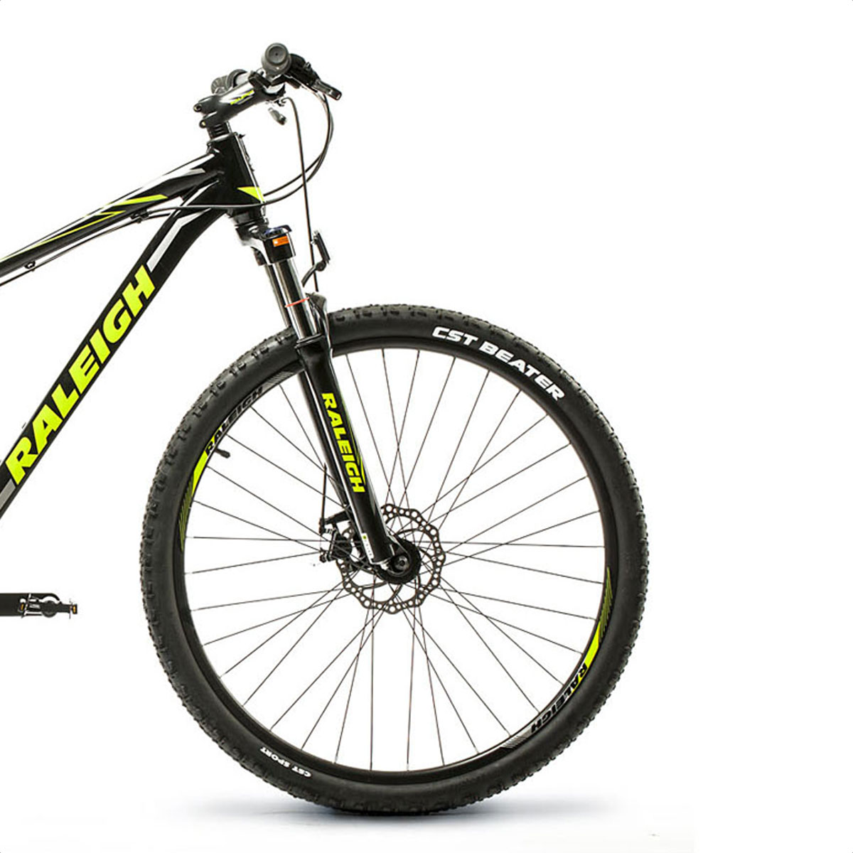 Raleigh Mojave 2.0 Rodado 29 Negro Brillante Amarillo Fluo