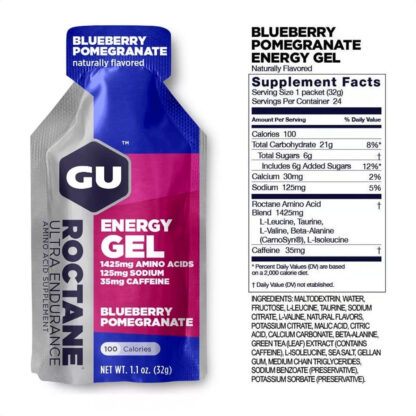 Gu Roctane Energy Gel Caja X24 (Blueberry Pomegranate - 35mg Cafeína) - Image 2