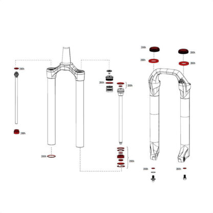 Kit De Servicio Horquilla 200hs Rockshox Judy - Image 2