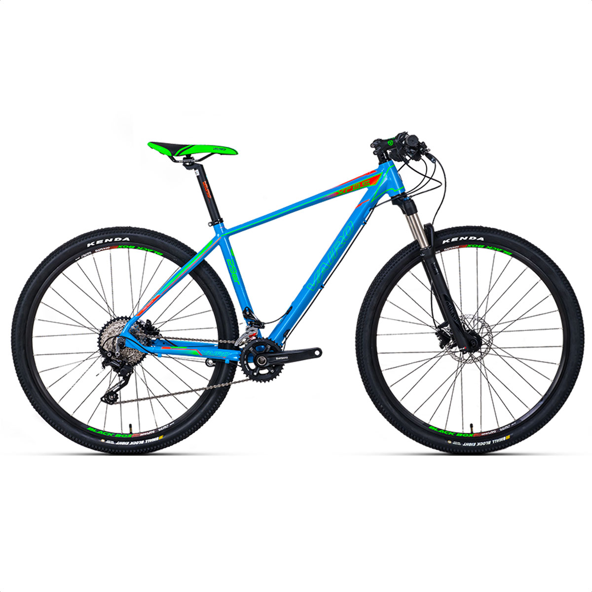 Bicicleta Mtb Vairo Xr 8.5 Shimano Deore R29 Cyan Verde Rojo