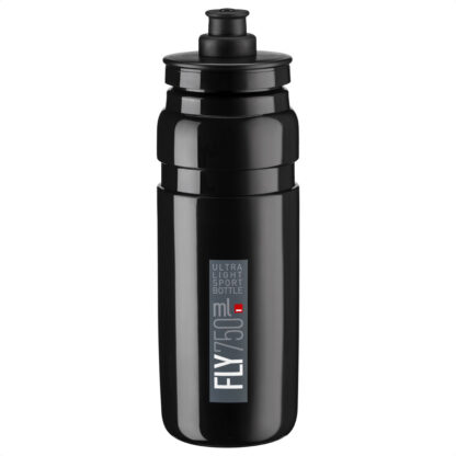 Caramañola Elite Fly 750ml (Black-Grey Logo)