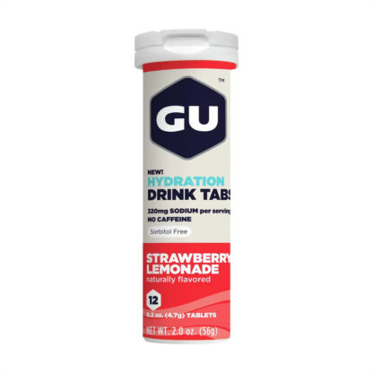 Gu Hydration Drink Tabs 320mg Sodio Hidratación (Strawberry Lemonade)