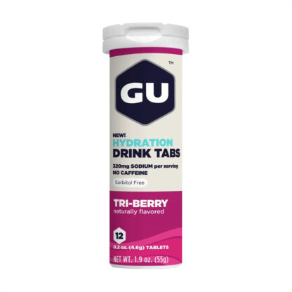 Gu Hydration Drink Tabs 320mg Sodio Hidratación (Tri-Berry)