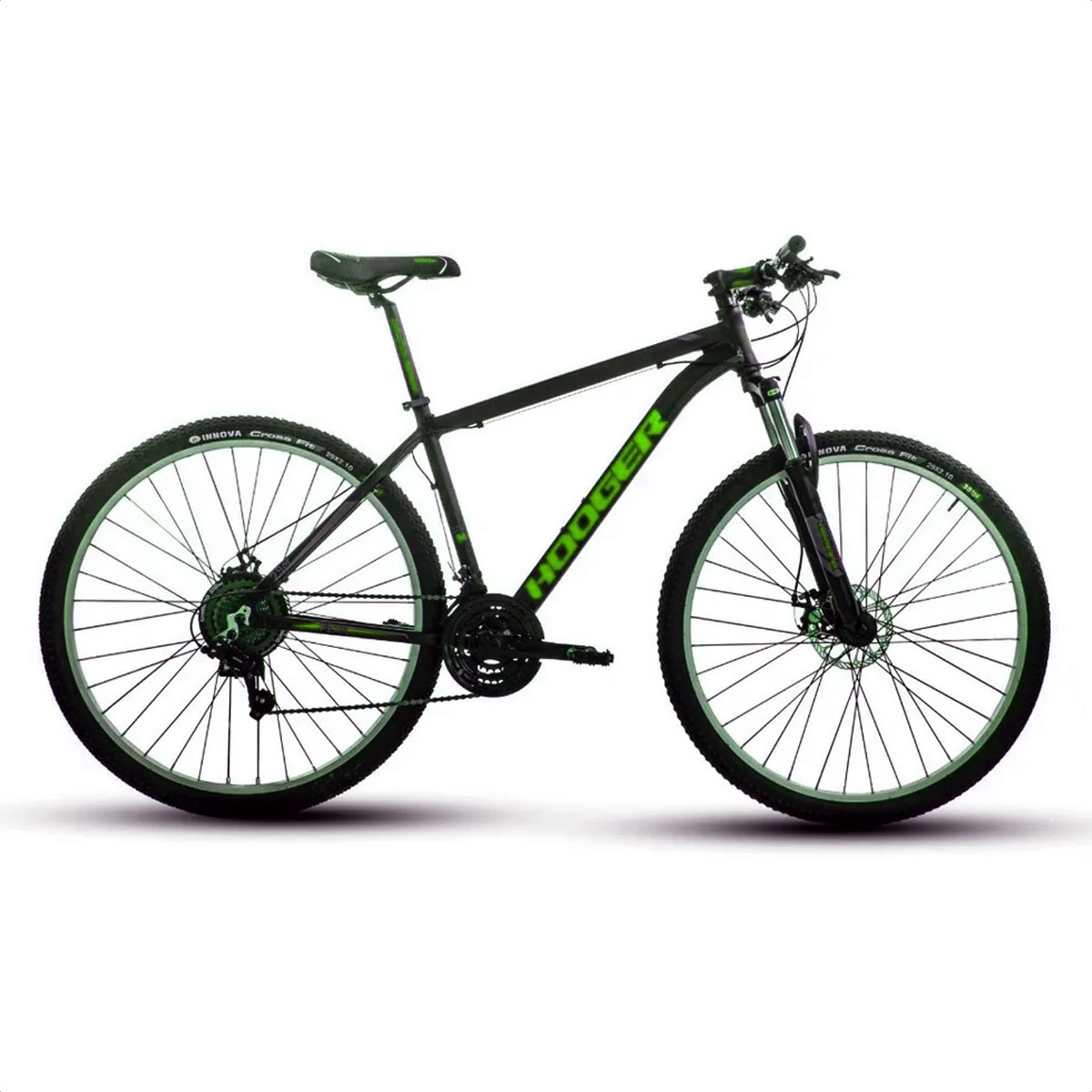 Bicicleta Mtb Hooger Peak Aluminio Shimano R29 Negro Verde