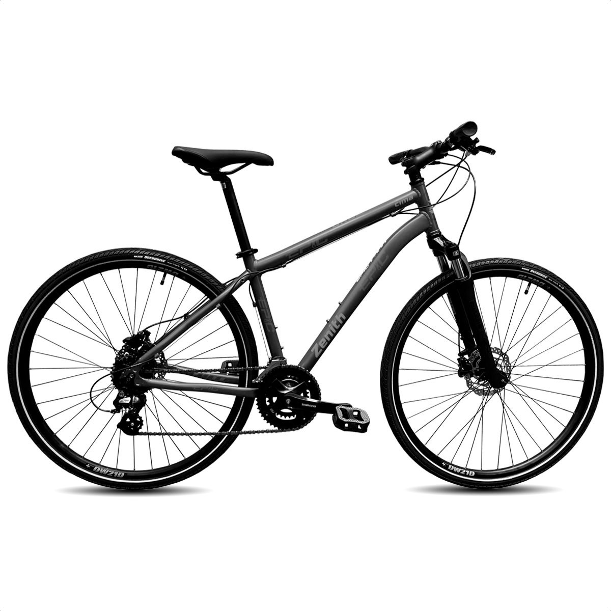 Bicicleta Urbana Zenith Cima 2021 Susp. 16v R28 Negro Mate