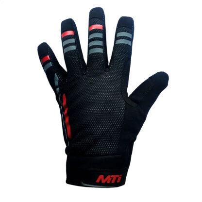 Guantes Ciclismo Dedos Largos Mti Windstopper (Negro/Rojo) - Image 3