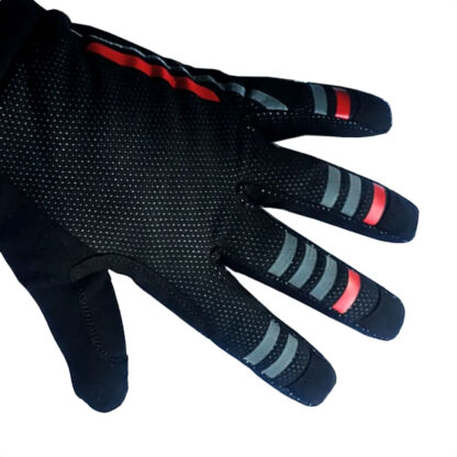 Guantes Ciclismo Dedos Largos Mti Windstopper (Negro/Rojo) - Image 4