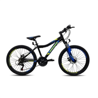 Bicicleta Mtb De Niño Raleigh Scout Rodado 24 (Negro/Azul/Amarillo)