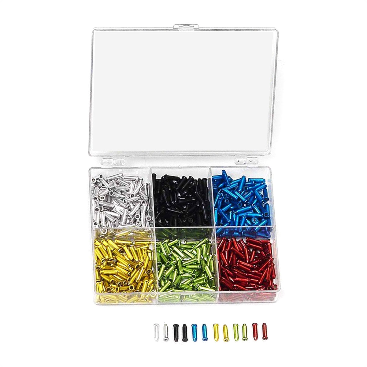 Terminales Cable Cambio Freno Quaxar Box x600u (Negro/Rojo/Azul/Verde/Plateado/Dorado)