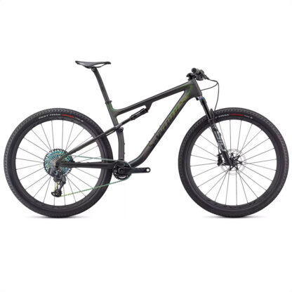 S-works Epic 2021 (Satin/Gloss Carbon/Color Run Silver/Green Chameleon)
