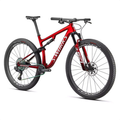 S-works Epic 2021 (Gloss Red Tint Face Over Brushed Silver/Tarmac Black/White Whit Gold Pearl) - Image 2