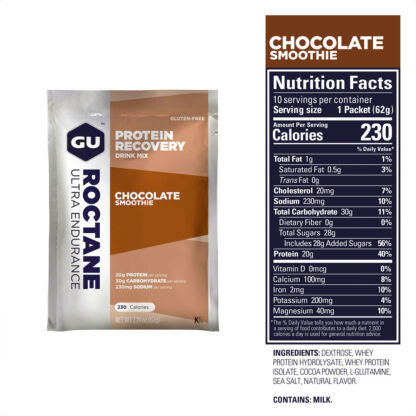 Gu Roctane Protein Recovery Drink Mix 1 Servicio (Chocolate Smoothie) - Image 2