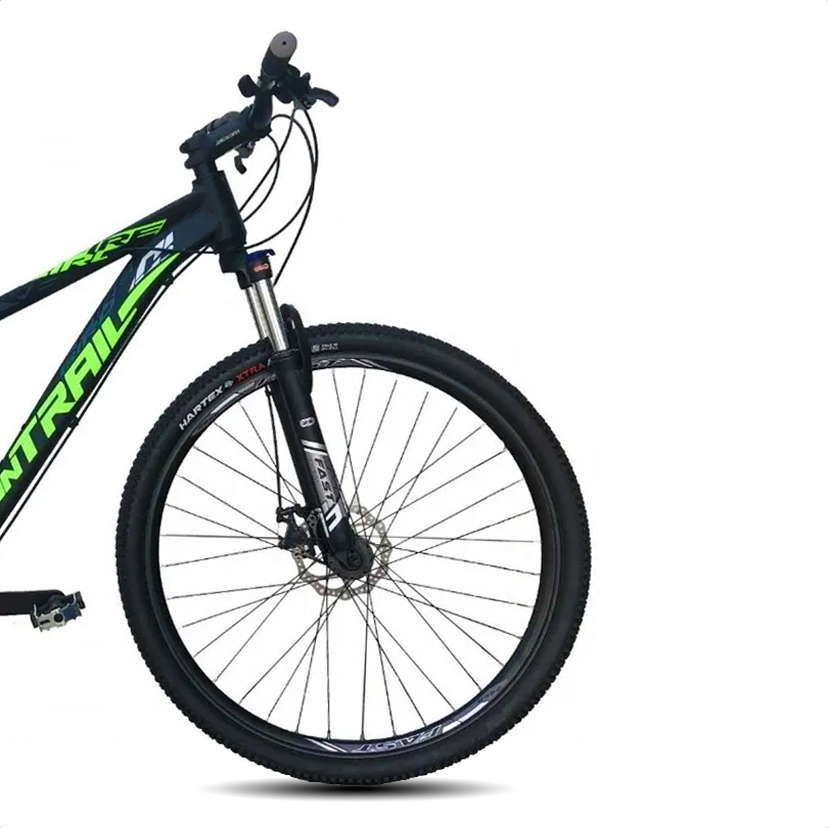 Bicicleta negra con discount verde