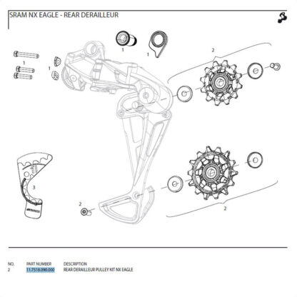 Rueditas Pata De Cambio Sram NX / SX Pulley Kit - Image 3