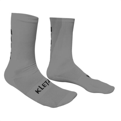 Medias Ciclismo Kleta Modelo Faster Caña Alta (Gris/Negro) - Image 3
