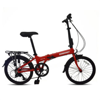 Bicicleta plegable Fire Bird R20 6v frenos a disco, cambio Shimano color  negro con pie de