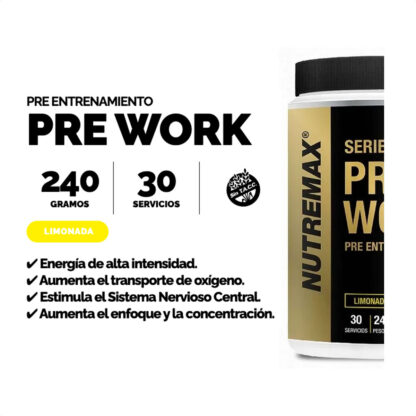 Suplemento Pre Entreno Nutremax Pre Work 240g - Image 2