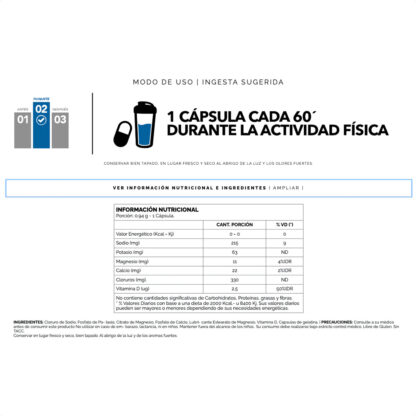 Cápsulas Electrolitos Nutremax Pro Salts X60u - Image 3