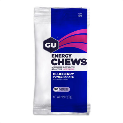 Gu Energy Chews Gomitas (Blueberry Pomegranate - Sin Cafeína)