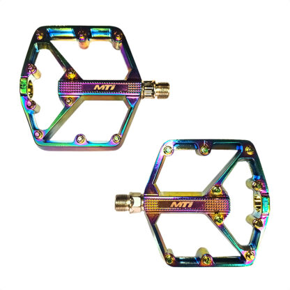 Pedales De Plataforma Mti Aluminio Bmx Mtb (Oil Slick)