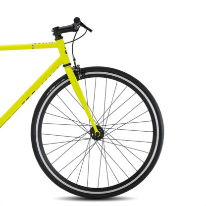 Bicicleta Urbana Zenith FFW Fixie Fixed Gear R28 (Amarillo Fluo) - Image 3