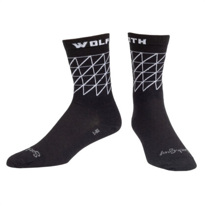 Medias Ciclismo Wolf Tooth Sock Guy Wool Matrix (Black) - Image 2