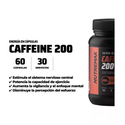 Nutremax Caffeine 200 Energía En Cápsulas X60u - Image 2