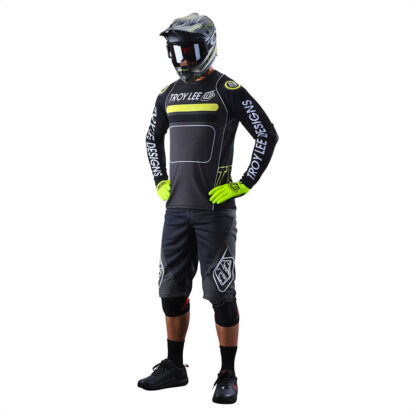 Jersey Ciclismo Enduro Troy Lee Designs Sprint (Drop In Black/Green) - Image 3