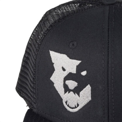 Gorra Trucker Wolf Tooth Logo Flat Bill Hat (Black) - Image 2