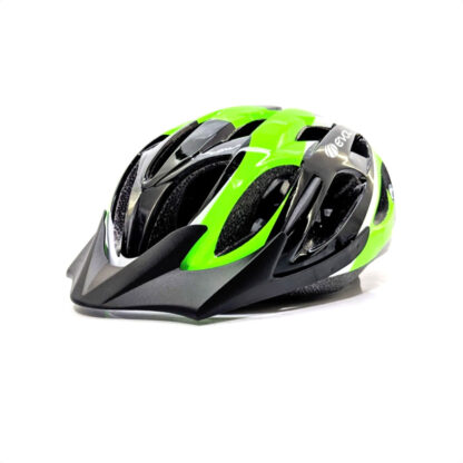 Casco Bicicleta Evol Kacu Con Visera Removible (Negro/Blanco/Verde)