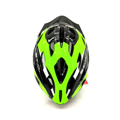 Casco Bicicleta Evol Kacu Con Visera Removible (Negro/Blanco/Verde) - Image 2