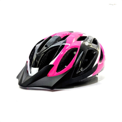 Casco Bicicleta Evol Kacu Con Visera Removible (Rosa/Blanco/Negro)