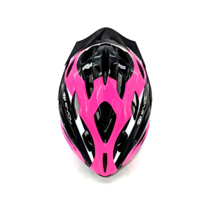 Casco Bicicleta Evol Kacu Con Visera Removible (Rosa/Blanco/Negro) - Image 2