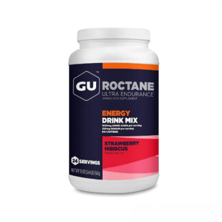 Gu Roctane Energy Drink Mix Energía 24 Servicios (Strawberry Hibiscus - No caffeine)