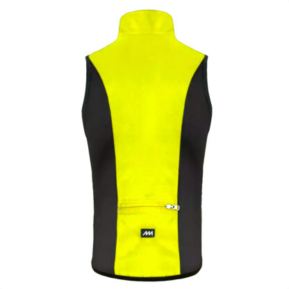 Chaleco Rompeviento Ciclismo Magenta Pocket (Amarillo Fluo) - Image 2