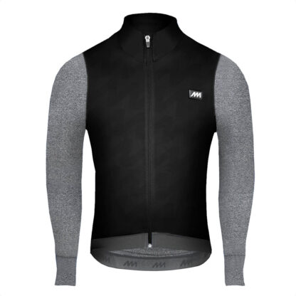 Campera Ciclismo Magenta 2.9 Lycra Térmica Lisa (Melange Negro)