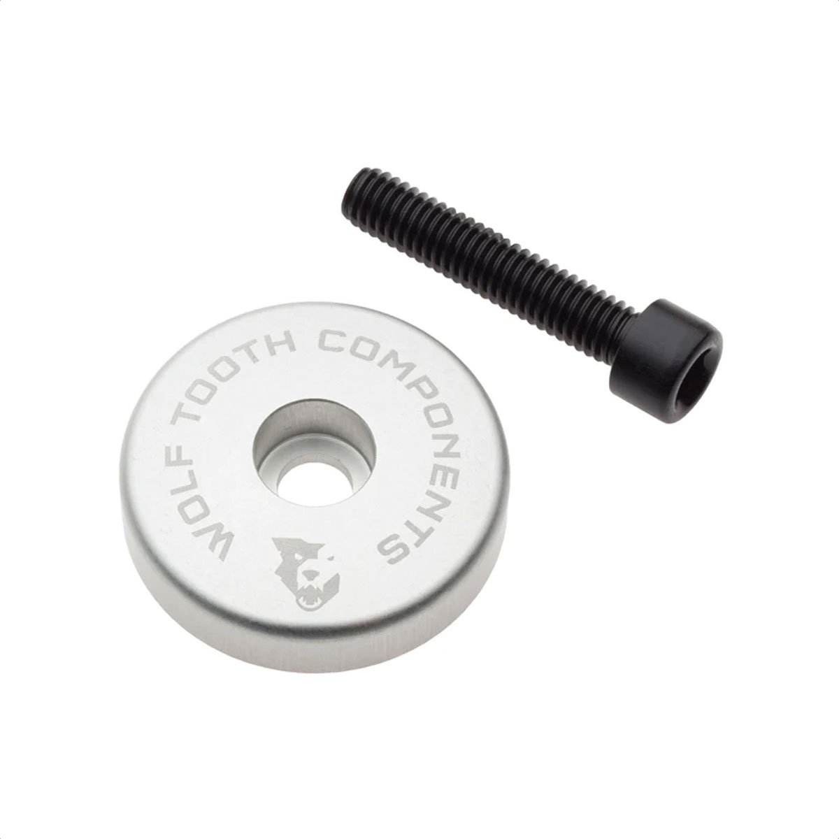 Wolf Tooth Ultralight Stem Cap With Spacer 5mm (Silver)