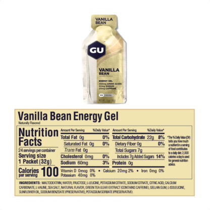 Gu Energy Gel Caja X24 (Vainilla Bean - 20mg Cafeína) - Image 3