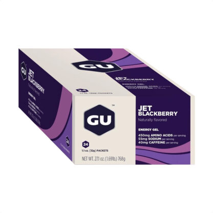 Gu Energy Gel Caja X24 (Jet Blackberry - 40mg Cafeína)