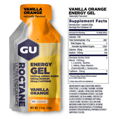 Gu Roctane Energy Gel Caja X24 (Vainilla Orange - 35mg Cafeína) - Image 2