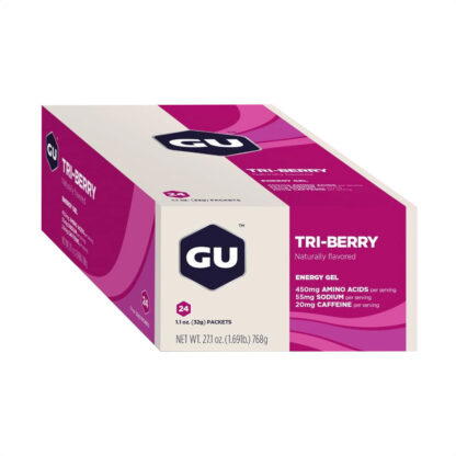 Gu Energy Gel Caja X24 (Tri-Berry - 20mg Cafeína)