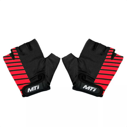 Guantes Ciclismo Dedos Cortos Mti Cross Tech (Negro/Rojo) - Image 3