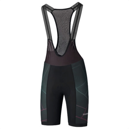 Calza Corta Con tiradores Shimano Team Bib Shorts (Black)