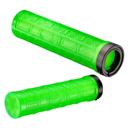 Puños Grip Supacaz Grizips Rubber Lock-on Ring (Neon Green)