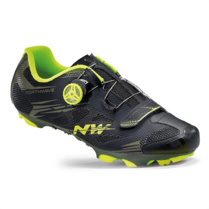 Zapatillas De MTB Northwave Scorpius 2 Plus (Black Mil/Yellow Fluo)
